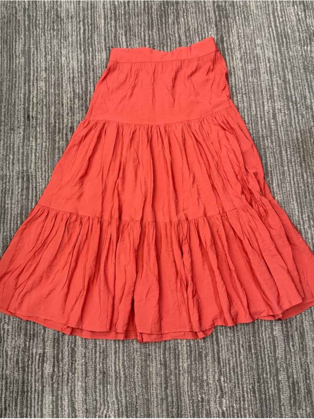 LC Lauren Conrad Tiered Maxi Skirt - Coral/Orange